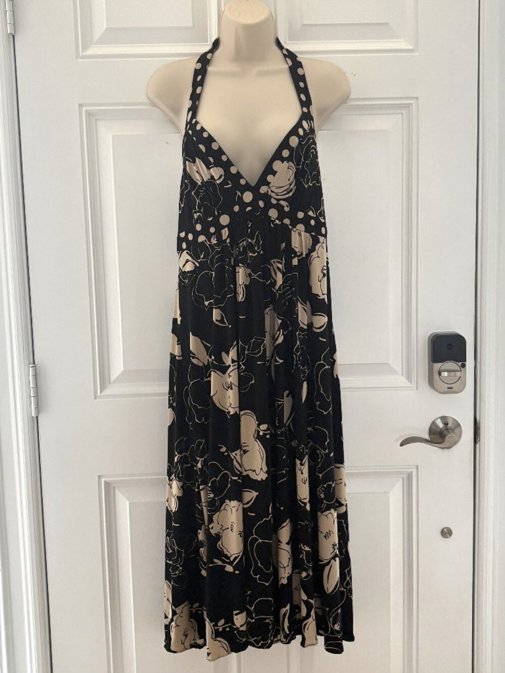 Long Black/Tan Dress by Roulette
